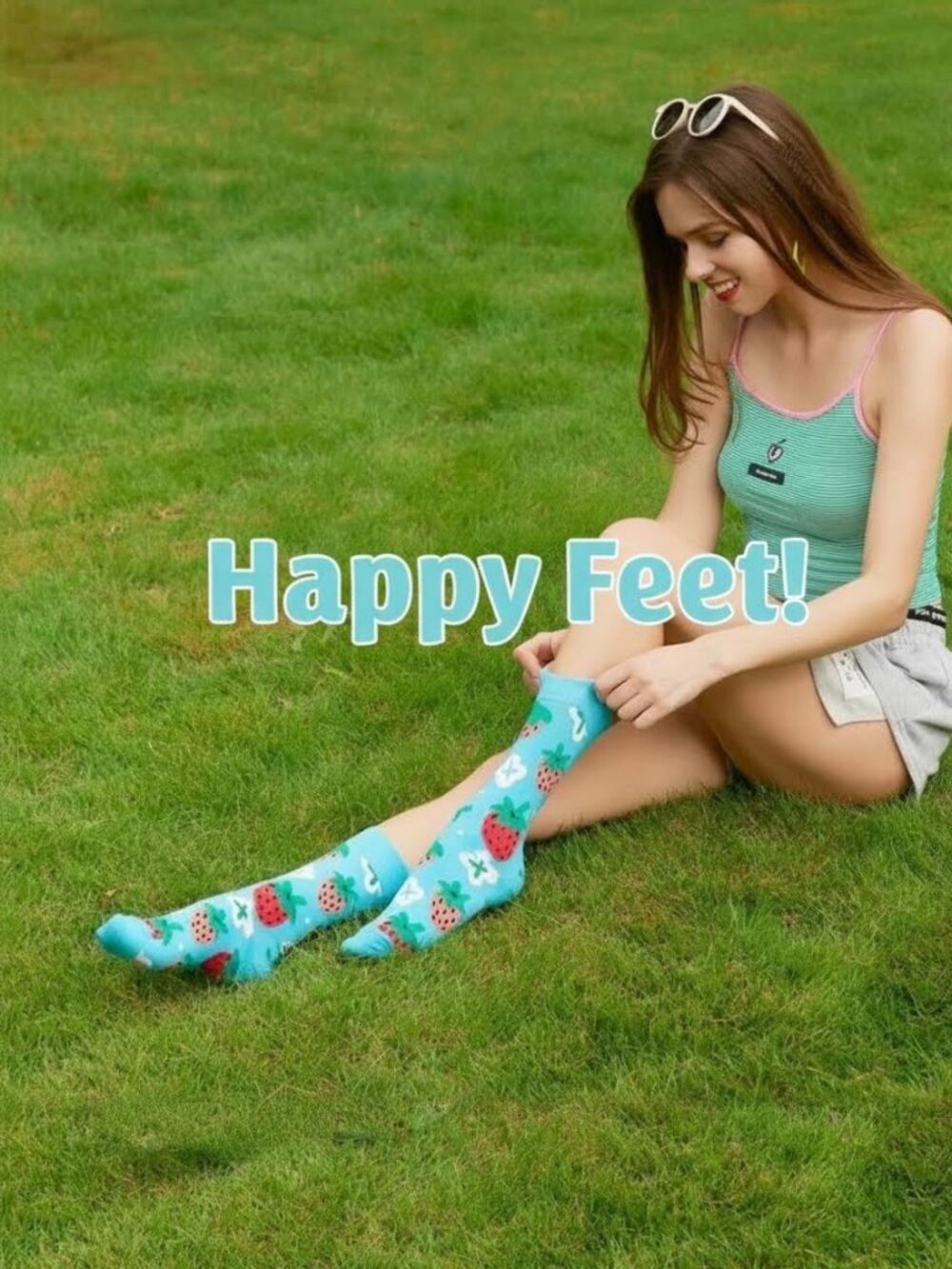 Happy Colorful Artsy Socks Cotton Stretchy Floral Dopamine Colors Women’s Men’s